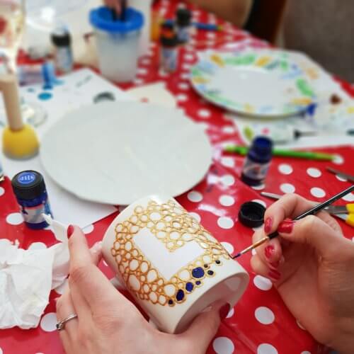Cambridge Hen Do Activities Mobile Ceramic Painting